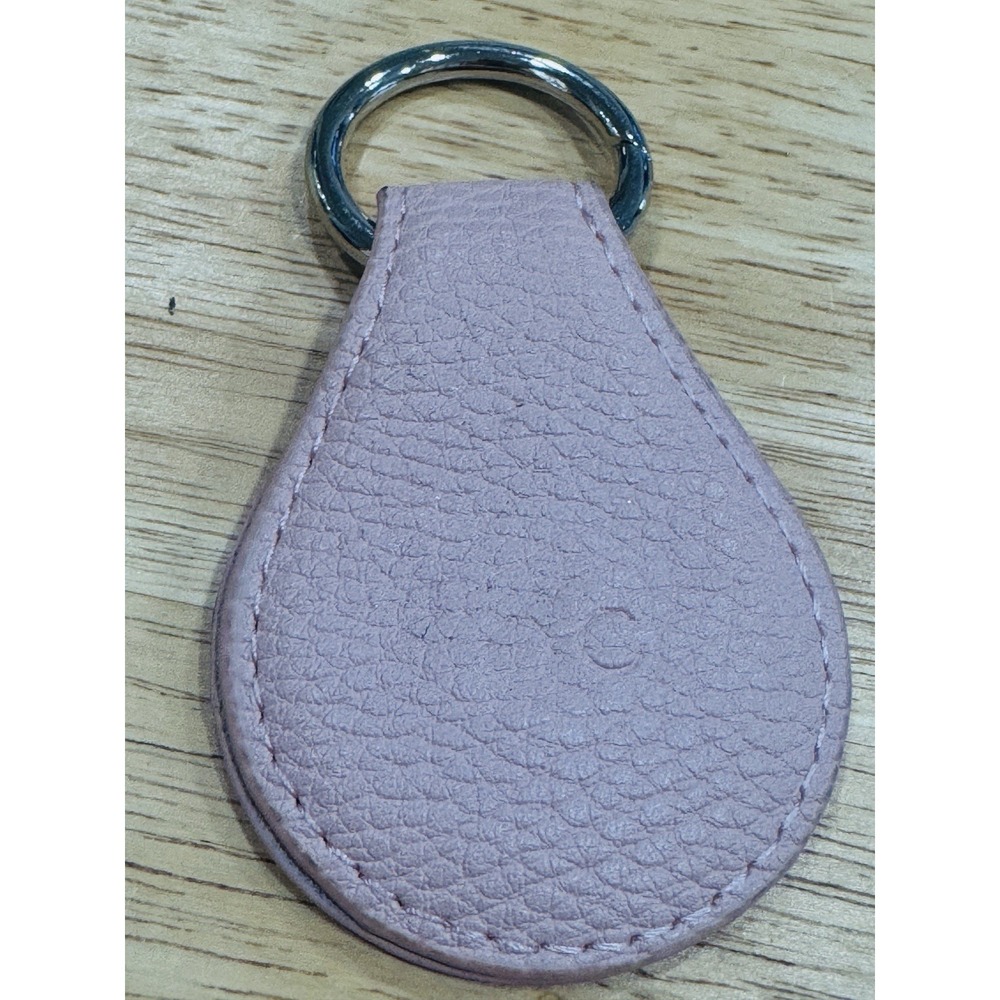 Lavender Leather Magnetic Keychain Purse Hook Bag Hanger Foldable Key Ring